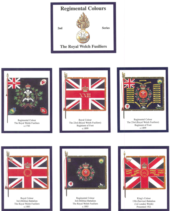 The Royal Welch Fusiliers 2nd Series - 'Regimental Colours' Trade Card Set by David Hunter